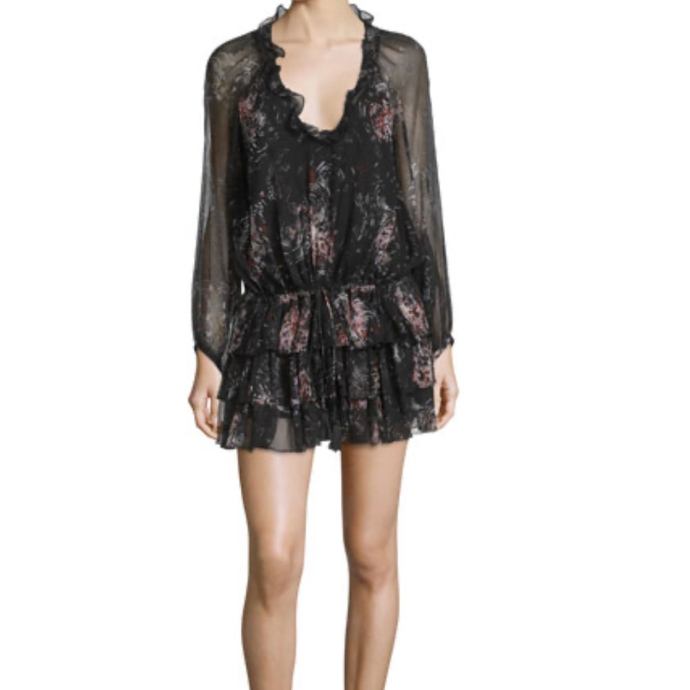 Elizabeth and James Beatriza sheer floral boho Dress XS